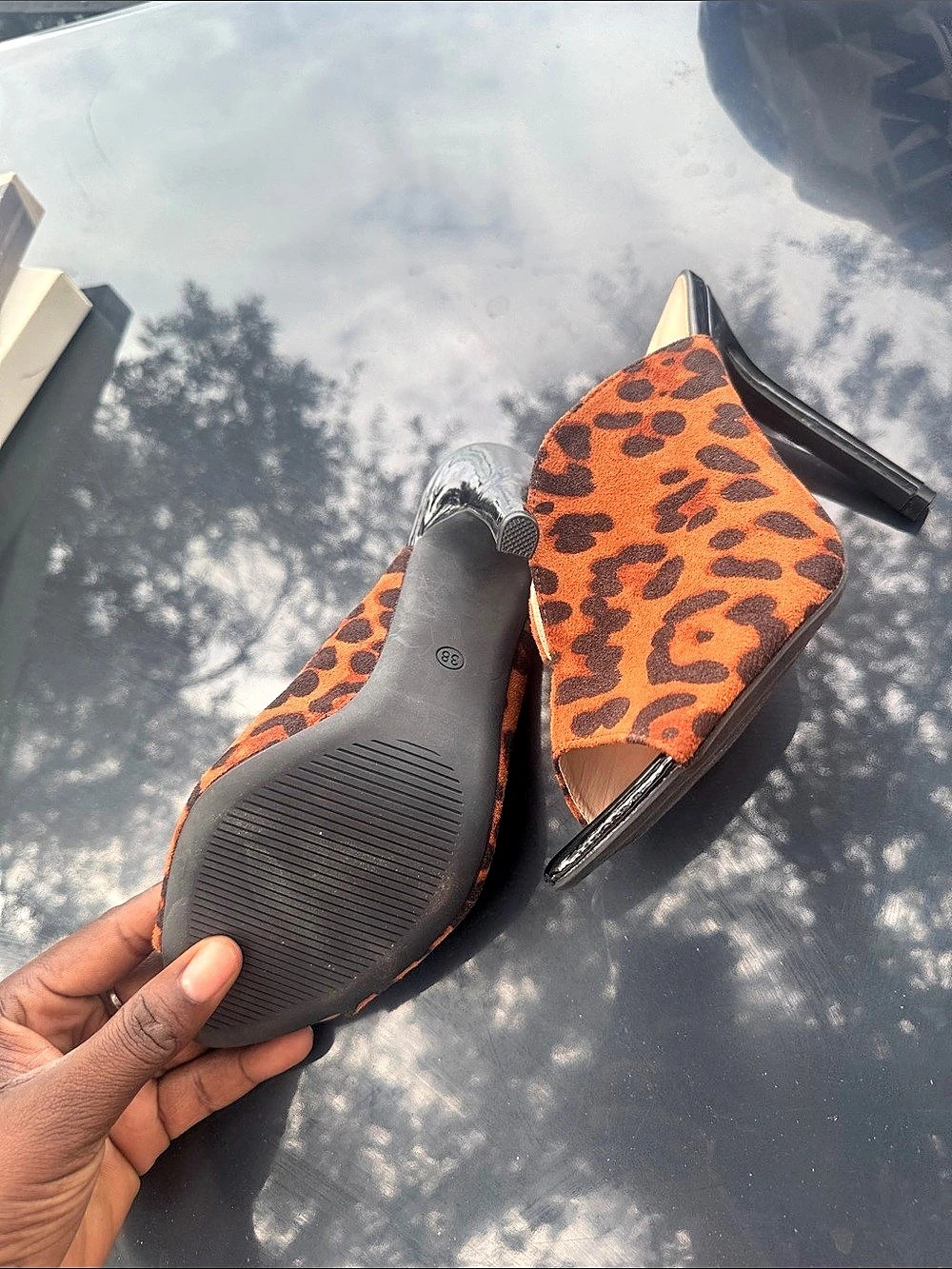 Leopard Print Pointed-Toe Mules - Picture 3 of 3